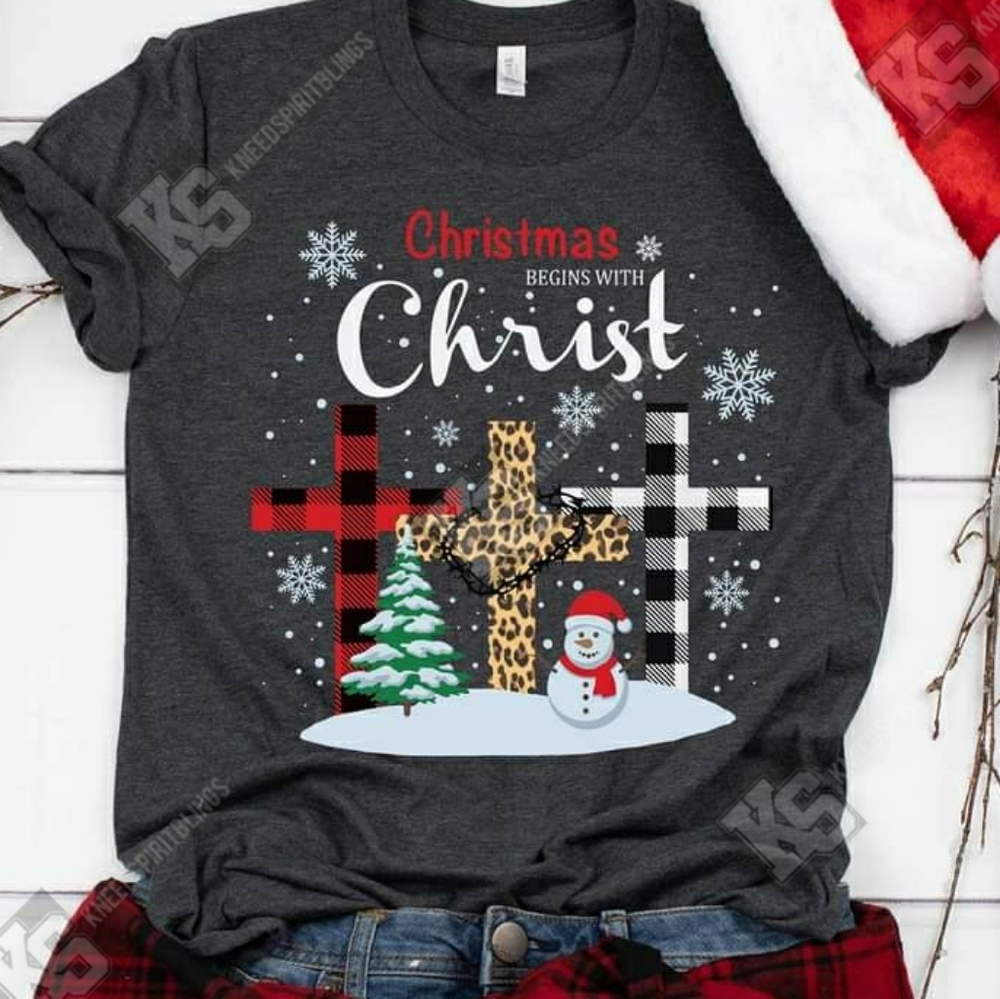Christmas Begins with Christ‎ Tee